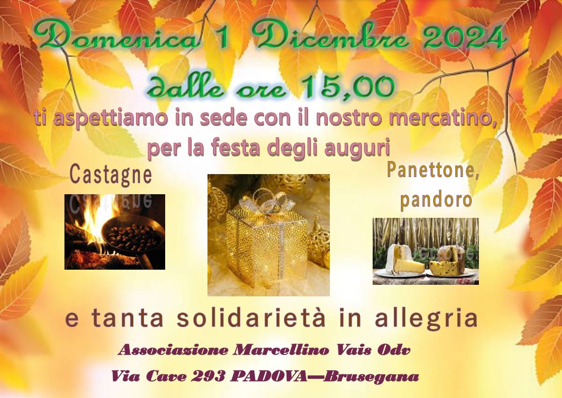 Grande Festa degli Auguri: Magia del Natale tra caldarroste e mercatino